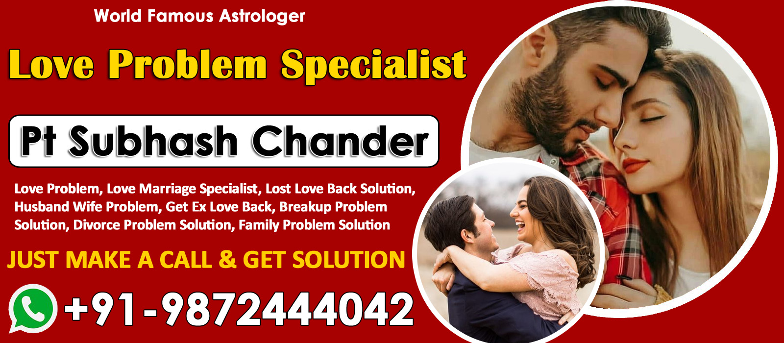 World Famous Astrologer Pt Subhash Chander Bhargav Ji +91-9872444042